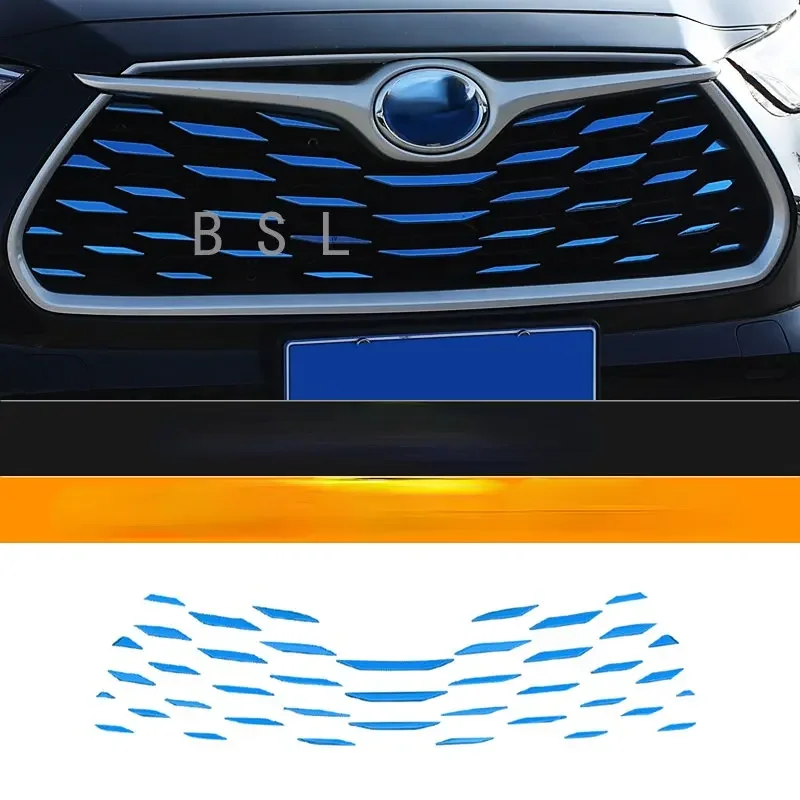 Car Front Grille Decoration Patch Net All Star Paste For Toyota HIGHLANDER 2020 2021 2022 Car Styling Exterior Accessories