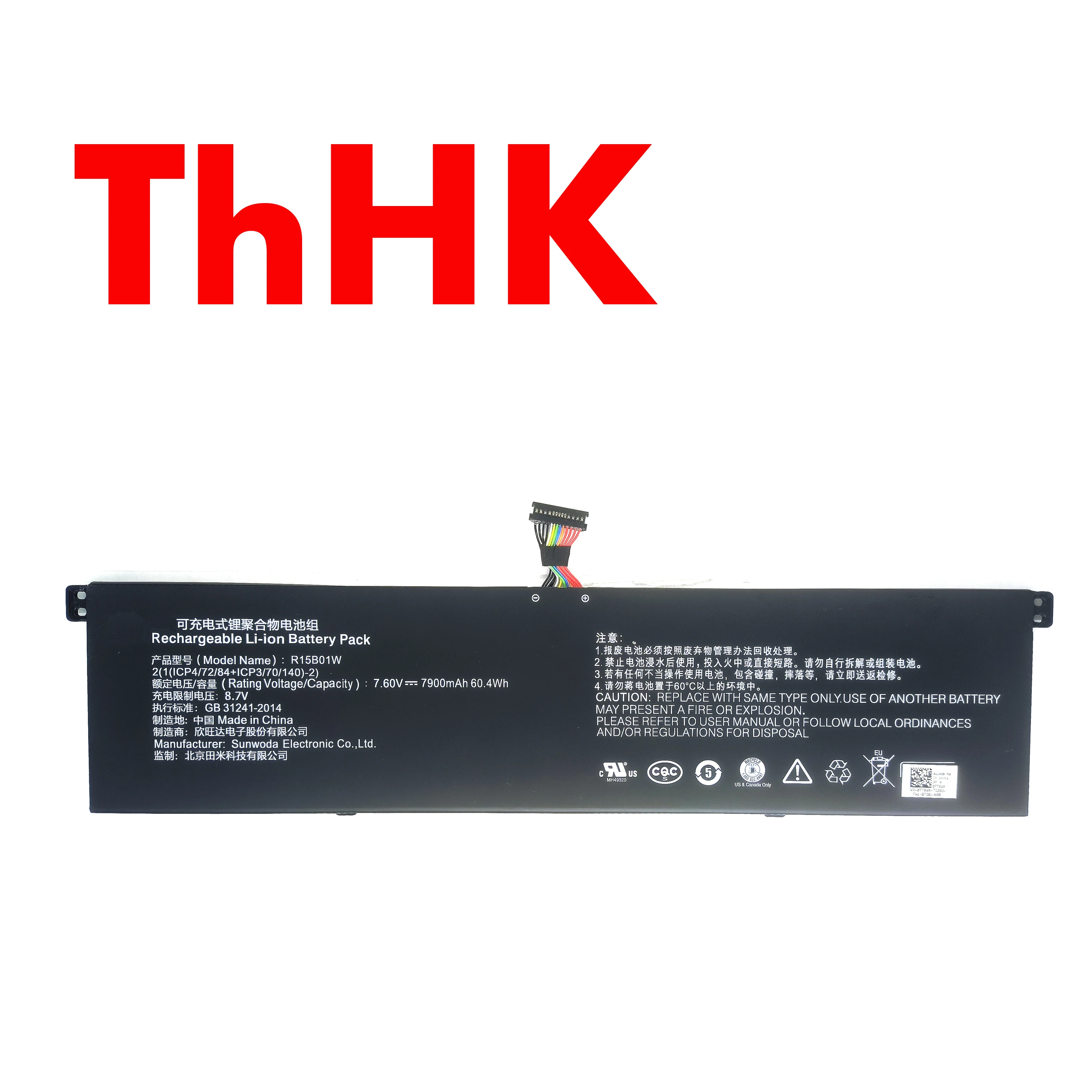 Genuine Original 60.4WH R15B01W Battery For For Xiaomi Mi Pro 15.6 inch For Xiaomi Mi TM1701 171501-AQ