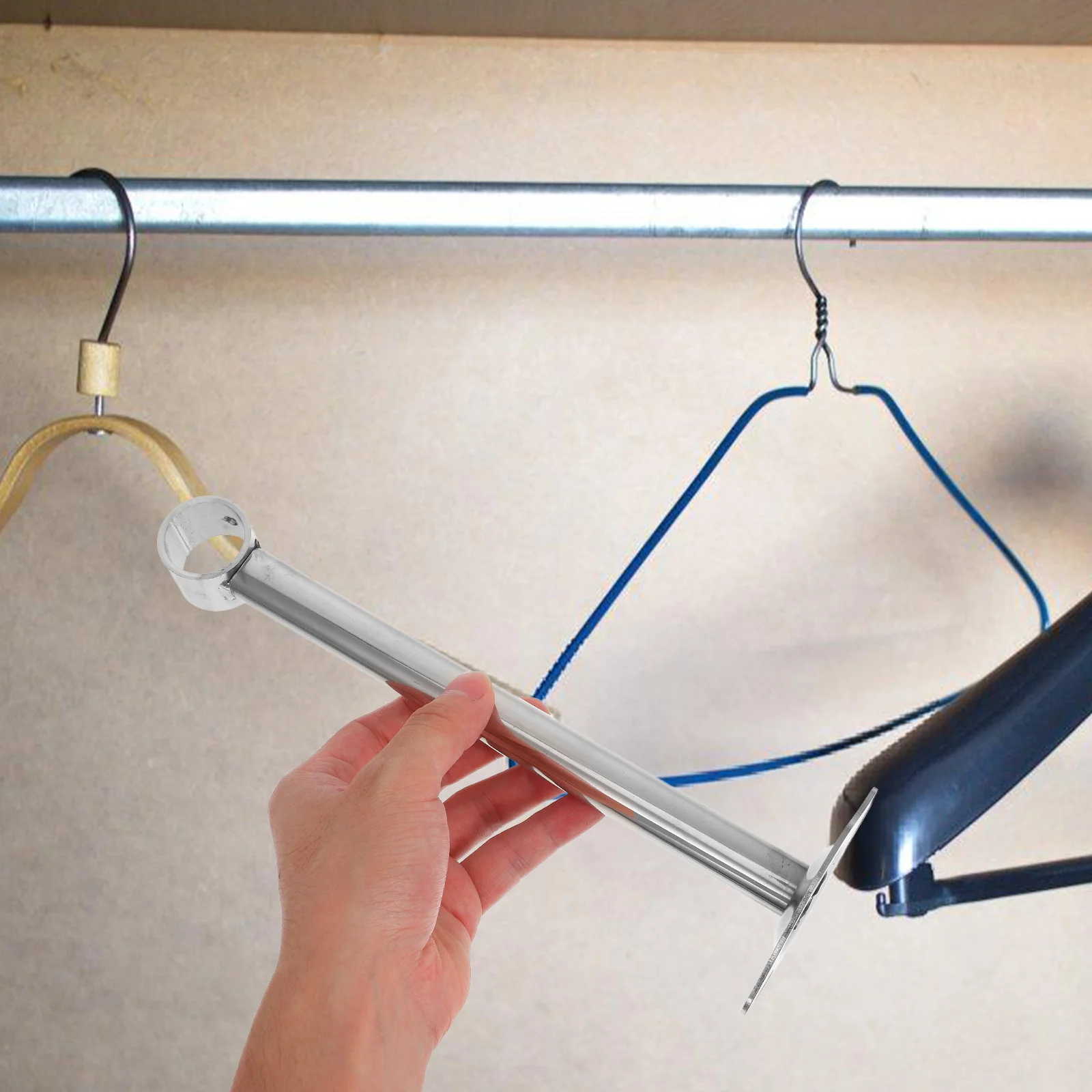 

2pcs Stainless Steel Ceiling Mount Bracket 32Mm Thickened Heavy Duty Hanging Rod Support For Curtain Closet Shelf Fan Pipe Rack