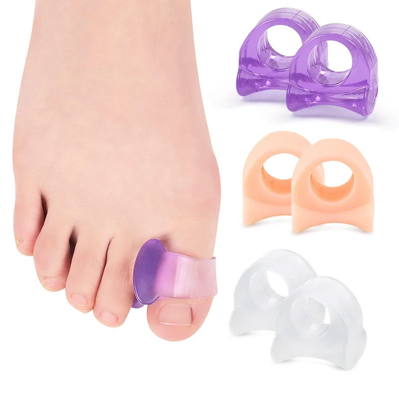 

1Pair Toe Separator Bunion Corrector Soft Hallux Valgus Straightener Silicone Toe Spreader Protector Spacer Shape Corrector