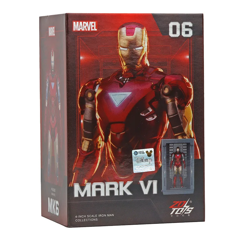 Genuine Marvel 10th Anniversary 4-inch Series Iron Man Mk1-mk7