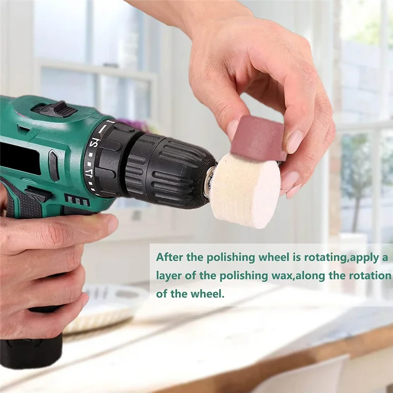 معظم-14 قطعة عجلة تلميع للحفر، مجموعات عجلة تلميع الوسادة، للألمنيوم والفولاذ المقاوم للصدأ والكروم والمعادن والزجاج