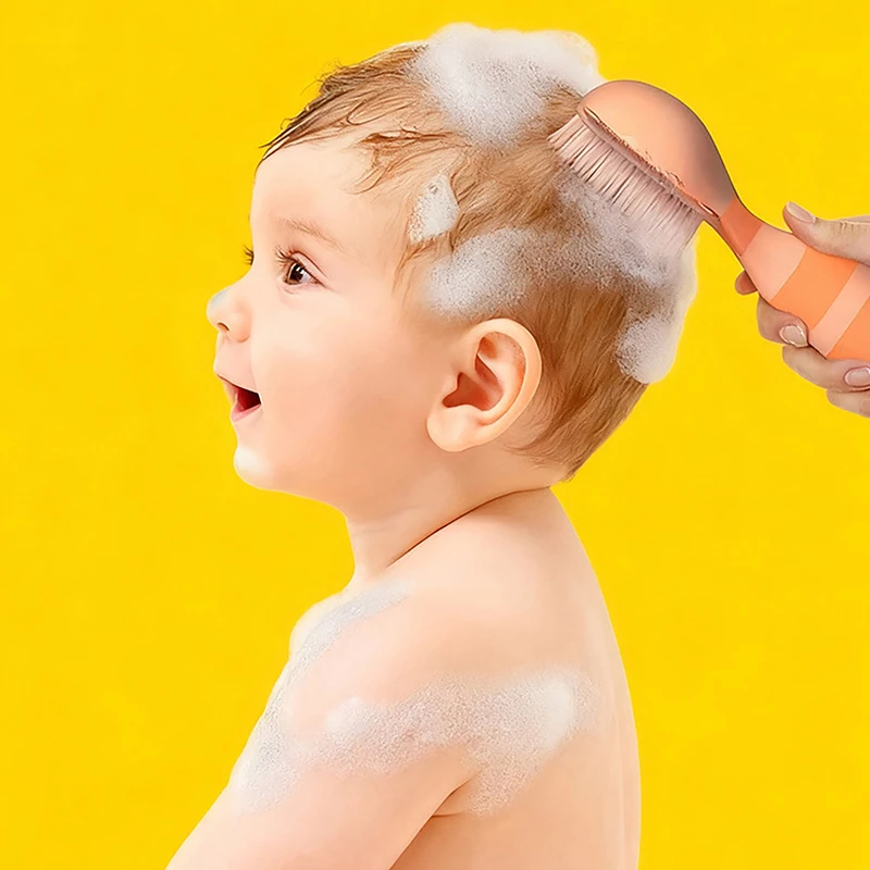 3-in-1 Baby Hair Care Set - Ultra-Soft Bristle Brush + Comb + Scalp Massager, Gentle & Safe for 0-3 Years