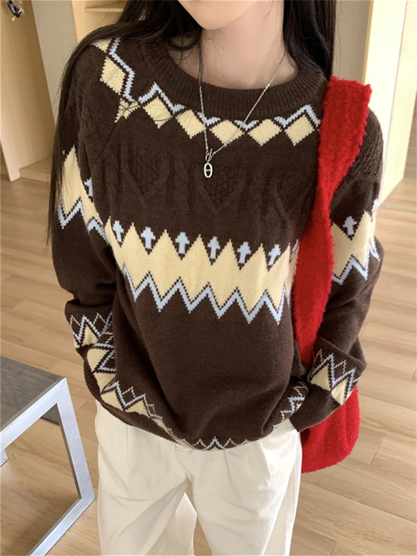 Alien Kitty Pullovers Vintage Casual Sweaters Knitted Chic All Match Sweet Slim Winter New Gentle Office Lady Pullovers