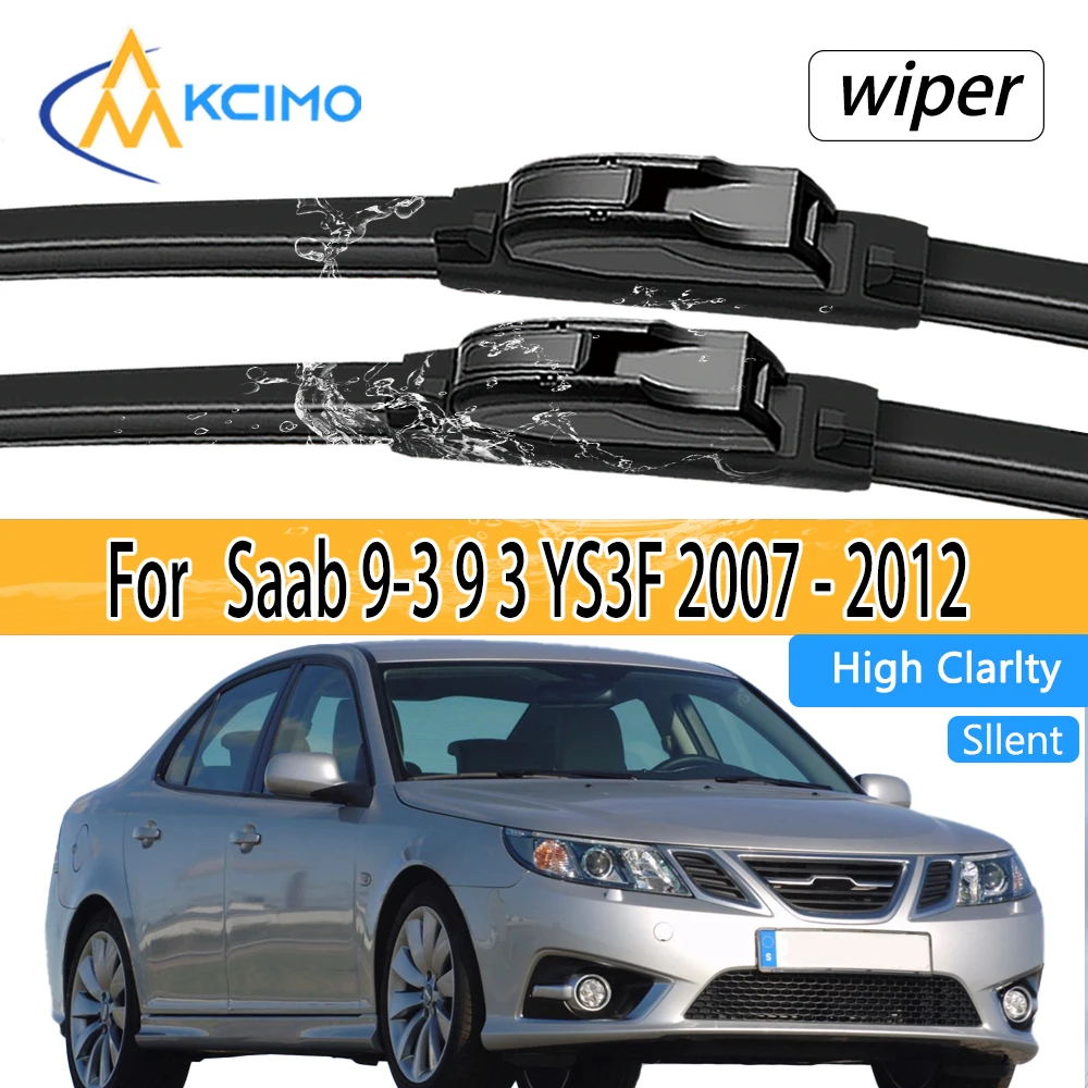 Für Saab 9-3 9 3 YS3F 2007 - 2012 Frontscheibenwischerblätter 2 Stück Windschutzscheiben-Fenster-Zubehör