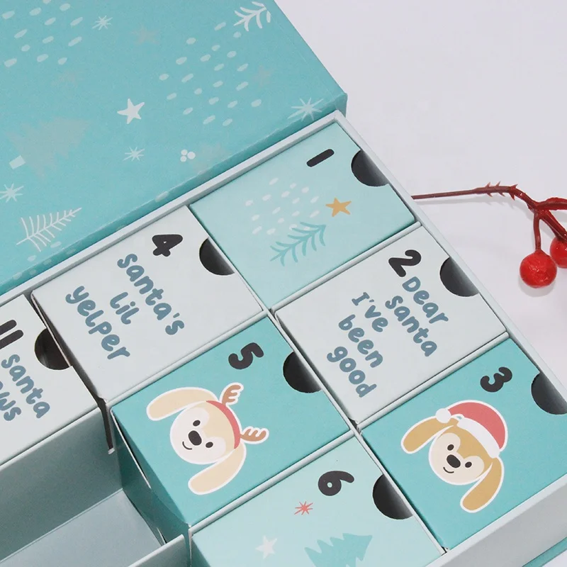 Customization.Customization.High-End Popular Advent Calendar Gift Box Customizable Paperboard Magnetic Packaging with Dividers f