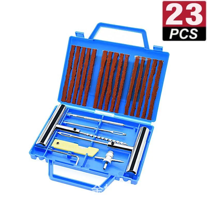 

23-Piece Car Tire Repair Kit Rubber Strip Tire Repair Tool Quick Repair Emergency Kit