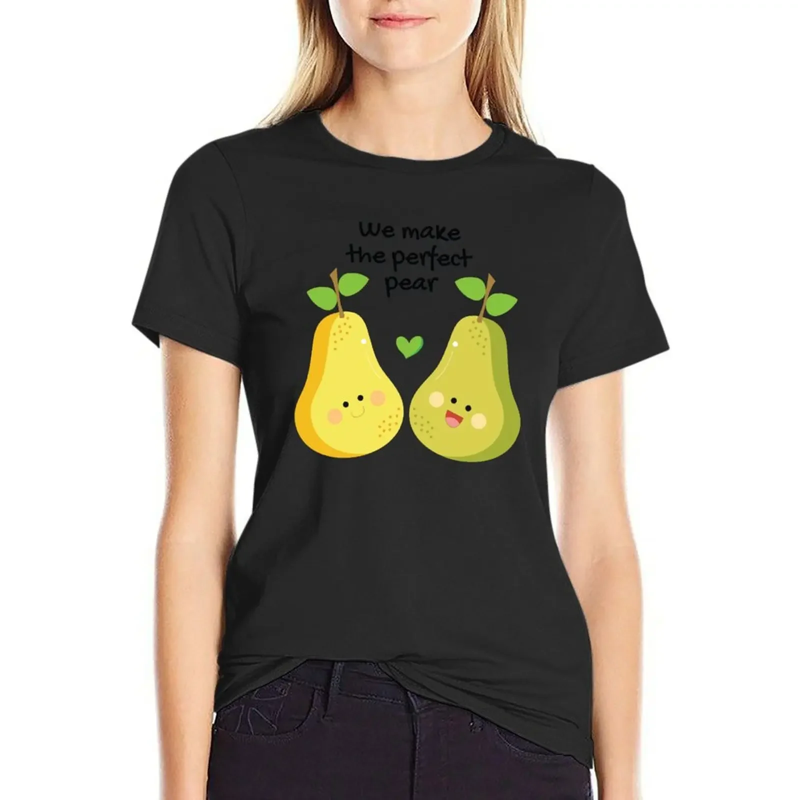 

We Make A Perfect Pear | Cute Anniversary, Valentine, Romantic T-Shirt korean fashion heavyweights animal prinfor Women's tops