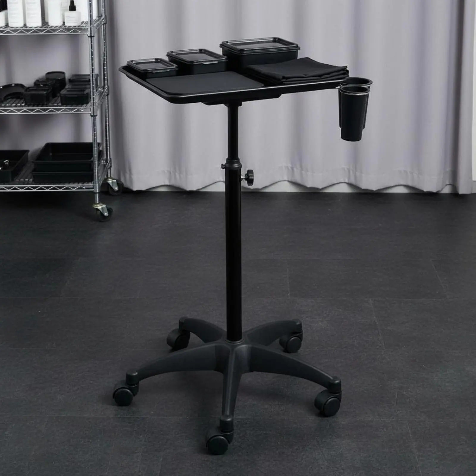 hairdresser-trolley-tray-aluminum-metal-build-salon-tray-tray-cart-height-adjustable-trolley-360-degree-swivel-wheels