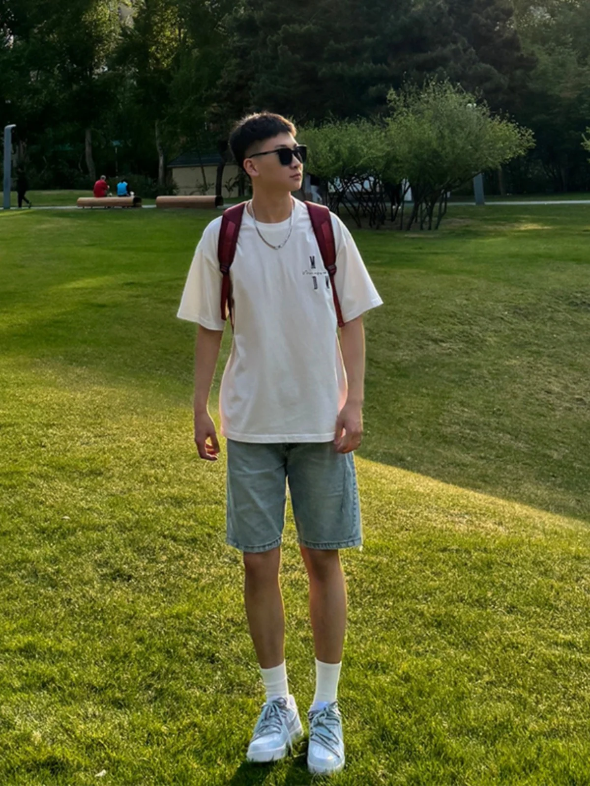 Light Blue Thin Denim orts for Men Waed Vintage Five-Point American High Street Casual Summer Pants Mid-High Waist orts