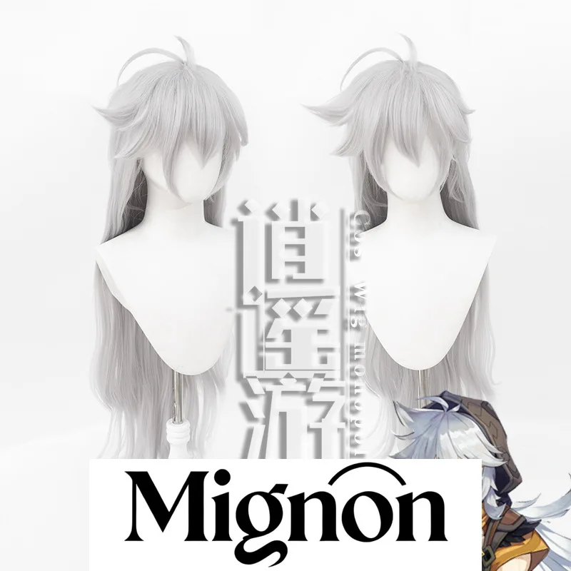 Genshin Impact Razor Cosplay Wig Silver Gray Wolf Boy Styling Halloween Gift