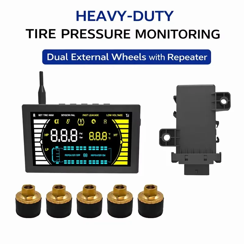 Custom truck TPMS system for OEM projects with RS232 and RS485 output solutions for trailer tire pressure monitoring systems