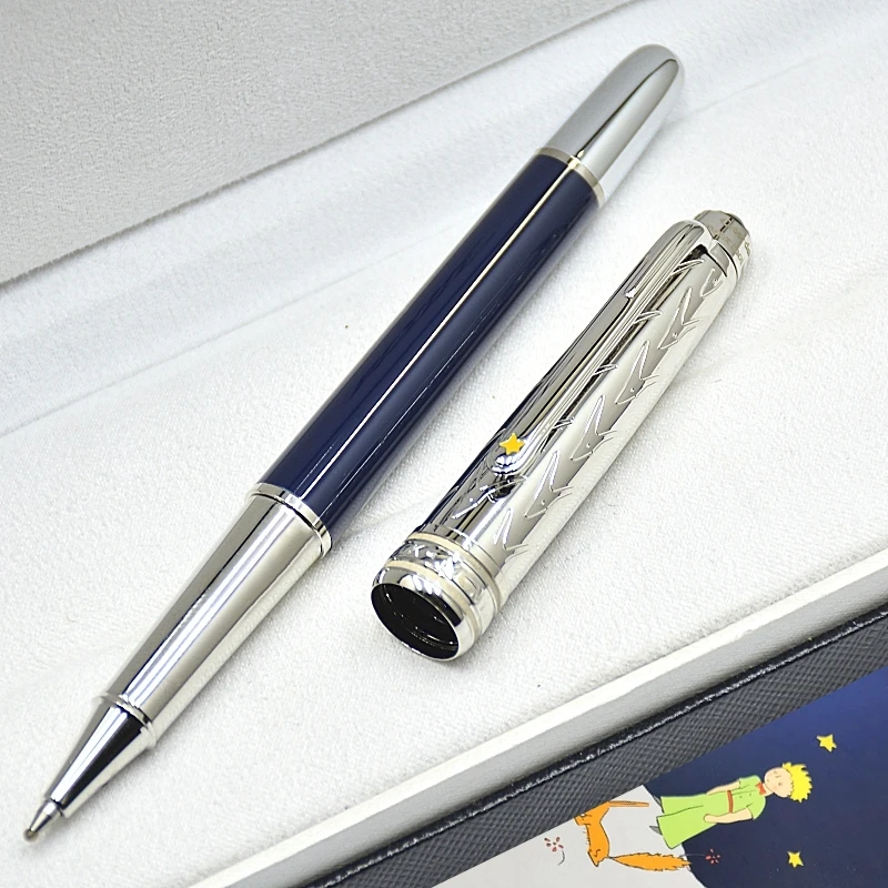 Special Edition Prince Blue Resin And Metal Rollerball Pen Ballpoint Pen MB 163 Office Writing Fountain Pens With Serial Number