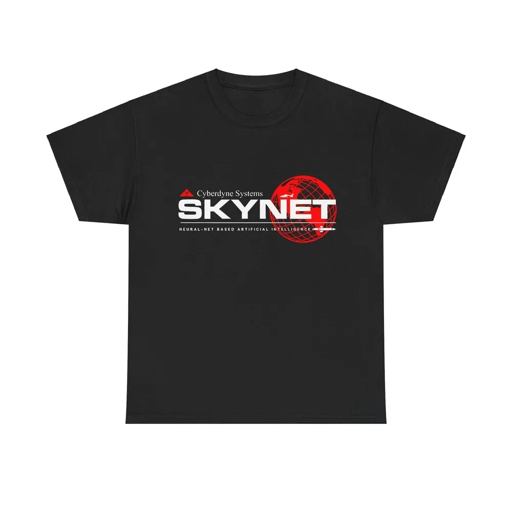 تي شيرت Skynet Terminator جرافيك قطني مضحك للرجال والنساء للجنسين