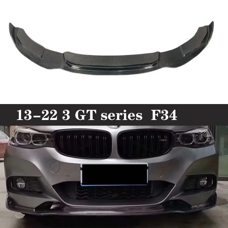 For BMW 3 GT Series F34 320i 330i 318i Carbon Fiber Car Front Bumper Diverter Spoiler Diffuser Front lip chin upgraded body kit