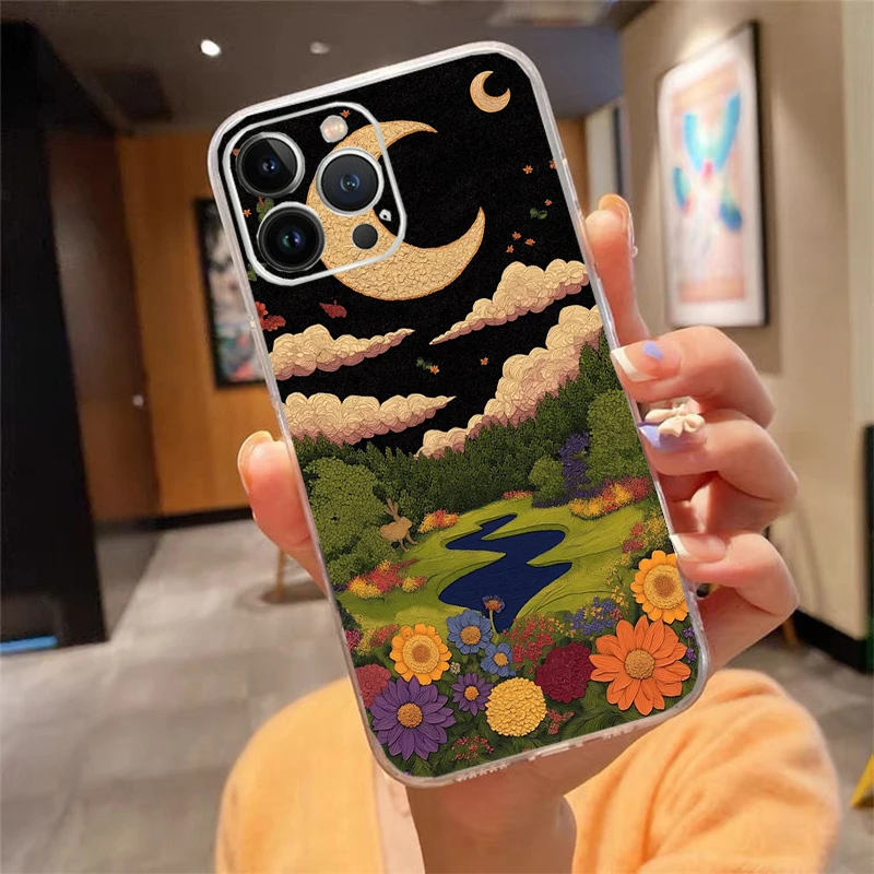

Phone Case Carcasa Funda For iPhone 17 Pro Max Air 17 16 15 14 13 Pro Max 15 16 Pro 16E France Art Tree Sceneary Case