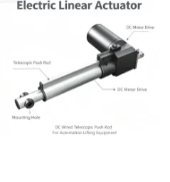 Wired Electric Linear Actuator Telescopic Rod DC Lifting Push Rod Automation Accessory