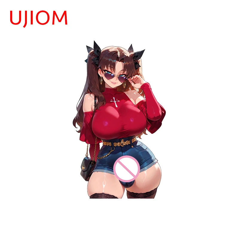UJIOM Big Chest Futanari Tohsaka Rin Wall Sticker Amusing Personality Scratch Proof Decal Suitable For Trunk Wardrobe Decor