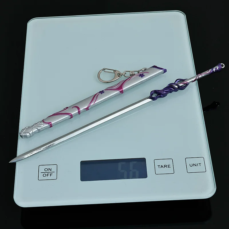 22cm/8.66in Breaking The Heavens 애니메이션 주변 무기 모델 칼 금속 공예 장식품 컬렉션 데스크탑 디스플레이 선물