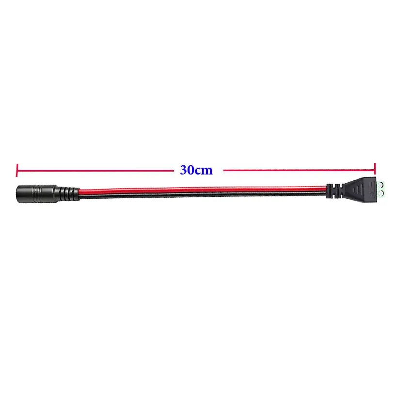 Power Extension Cable with DC 5.5mm x 2.1mm Screw Terminal Block Adapter Solderless 2Pin Connector for Repair And Supply Cord