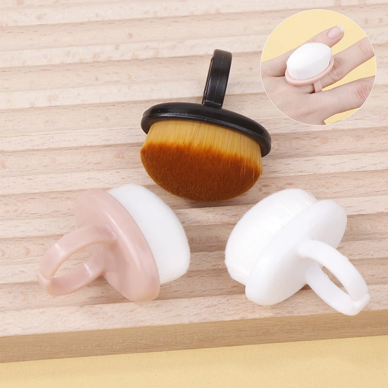 Nails Art Dust Brush Buckle Brush Oval Gel Dust Cleaning Make Up Ring-shaped Brush Manicure Tools