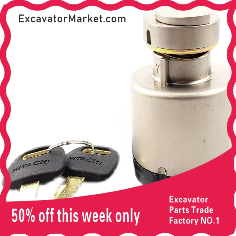 

Excavator accessories Hitachi 60 70 120 200 240 330-5-6-3 lock head electric door lock ignition switch