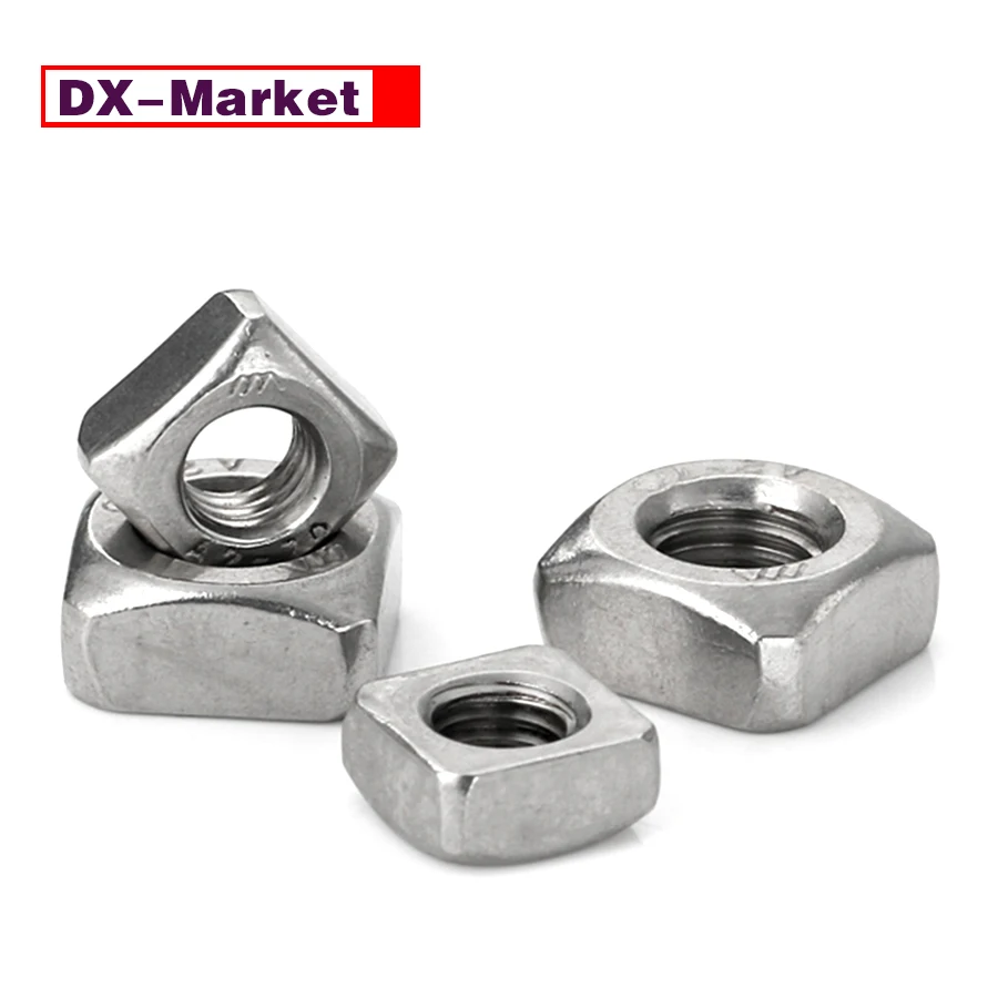 M3-M12 Stainless Steel Square Nut ,SS304 Metric Thread Nuts Set,B022