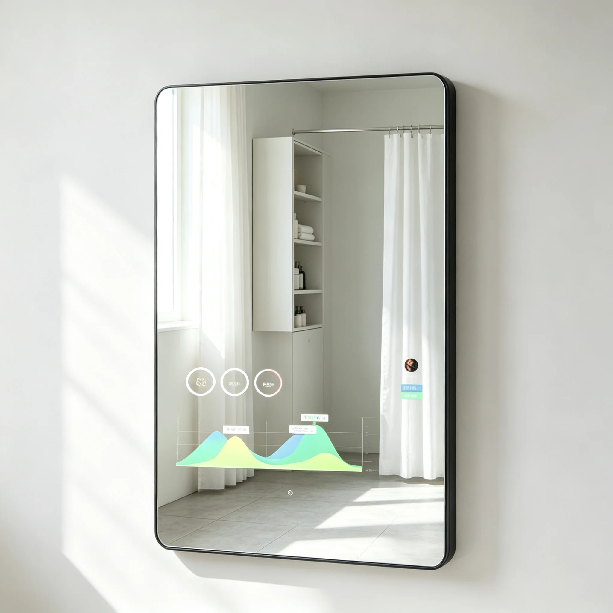 Bathroom Waterproof Luminous Mirror LED Intelligent Touch Wall Hanging High-definition Imaging Mirror