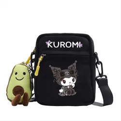 Anime kawaii Cartoon Kuromi Anime Bag Fashion Printed Small Square Bag Pojedynczy plecak na ramię dla mężczyzn i kobiet