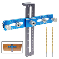 Cabinet Hardware Jig Tools, Adjustable Cabinet Handle Template Tool with Alignment Hole for Knobs, Handles and Pulls