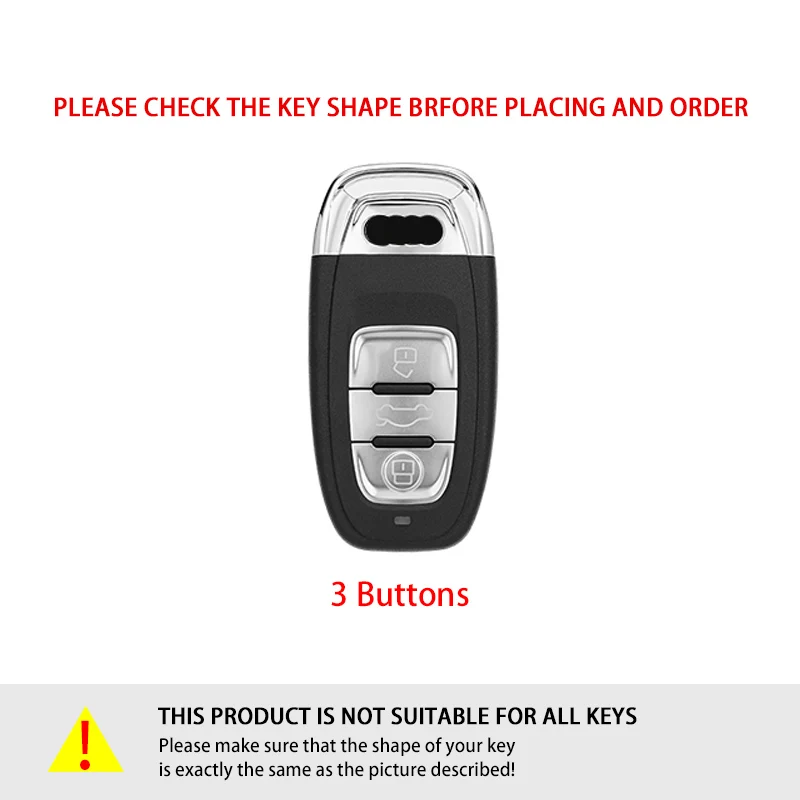 Carbon Fiber TPU Car Key Case Cover Shell For Audi A1 A3 A4 A6 A5 A7 A8 Q5 S4 S5 S6 B7 B8 Q7 TT Keyless Fob Holder Accessories