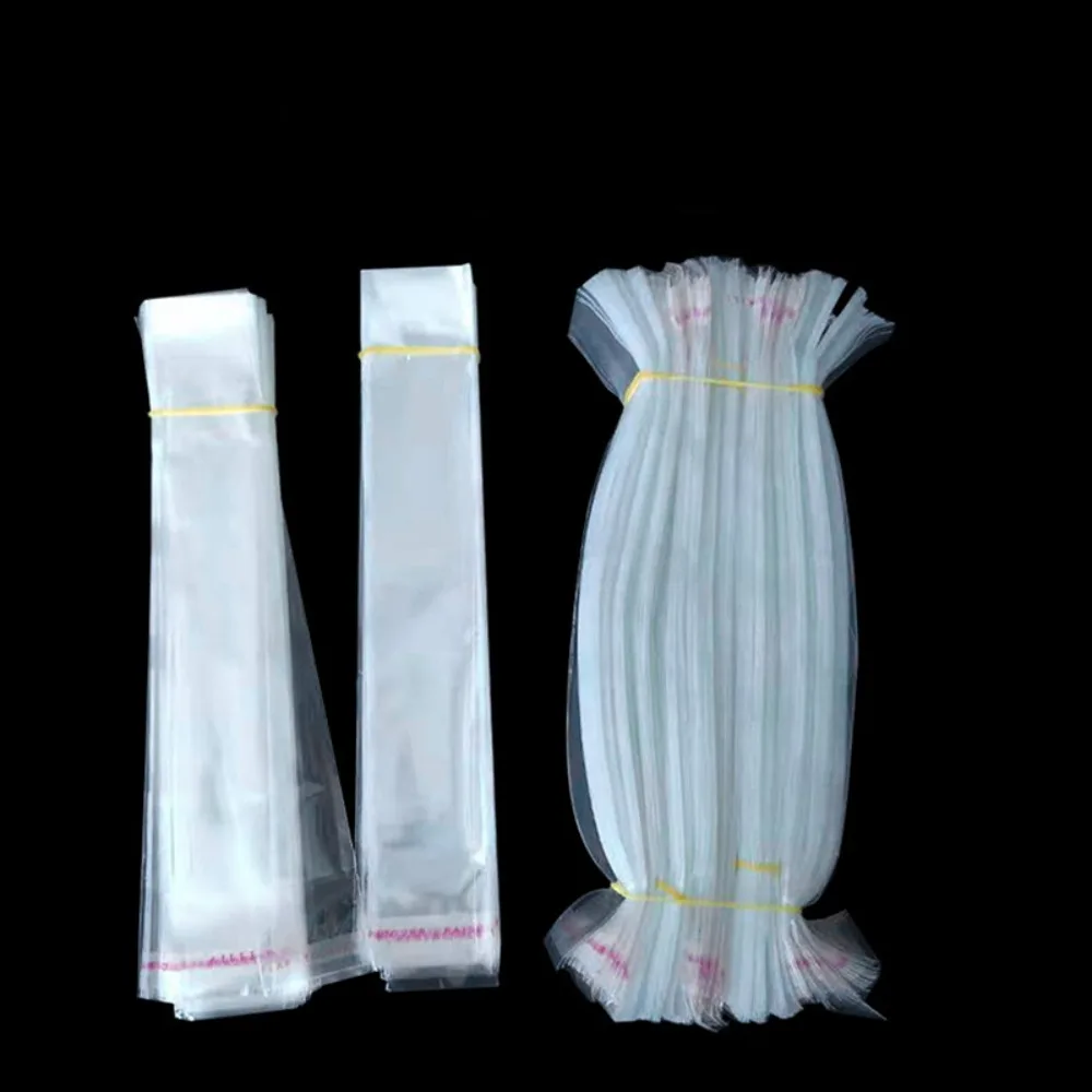 100Pcs Transparent Self Adhesive Bag Self Sealing Small Bags for Pen Jewelry Candy Packing Resealable Gift Cookie Packaging Bag