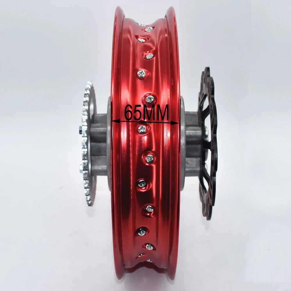 1.85 -12inch Rear aluminum A Style Disc Plate Wheel Rims Hub with brake disc Sprocket  For CRF50 APOLLO 110 Kayo Dirt Pit Bike