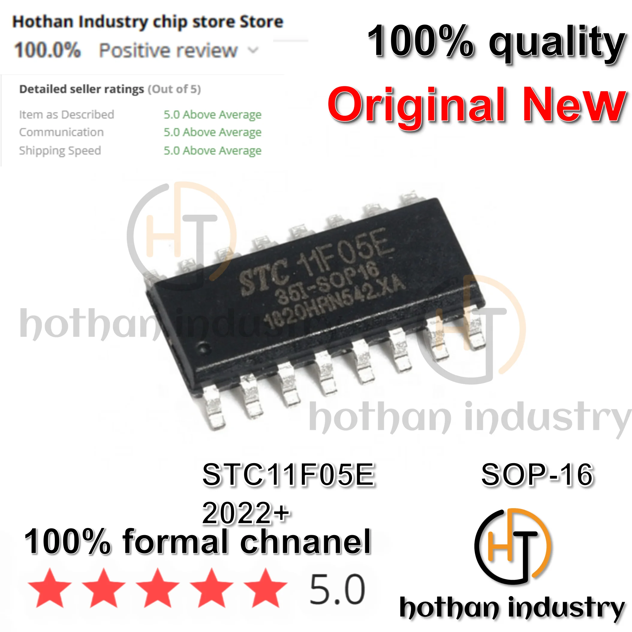 (1-10 PCS) 100% NEW  STC11F05E 11F05E CPU core: 51 series CPU maximum frequency: 35MHz Working voltage range: 3.7V~5.5V