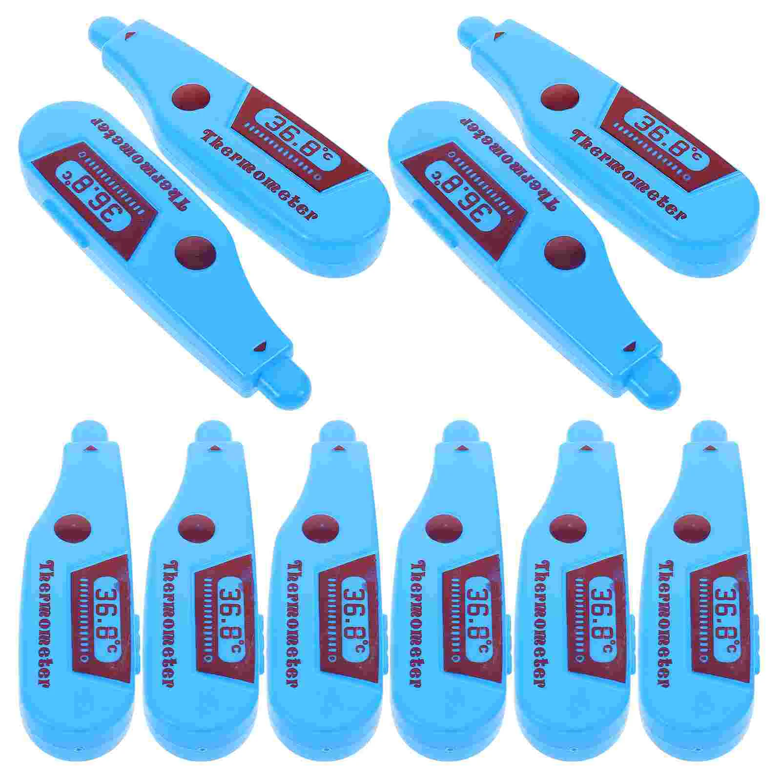 10 Pcs Toys for Toddlers Doctor Thermometer Dress up Clothing Pretend Play Blue Kit Infant First Aid Model Child