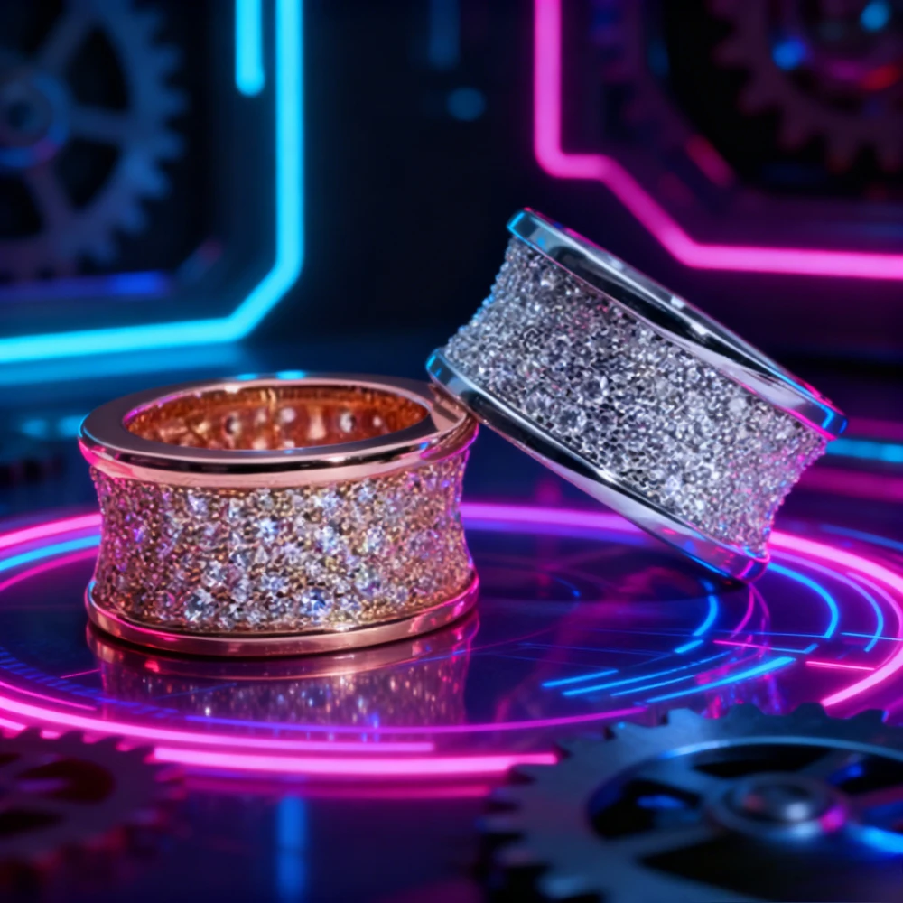 

2025 Trendy Jewelry High - quality Wide - edition Full - diamond Women's Jewelry with Small - fresh Style