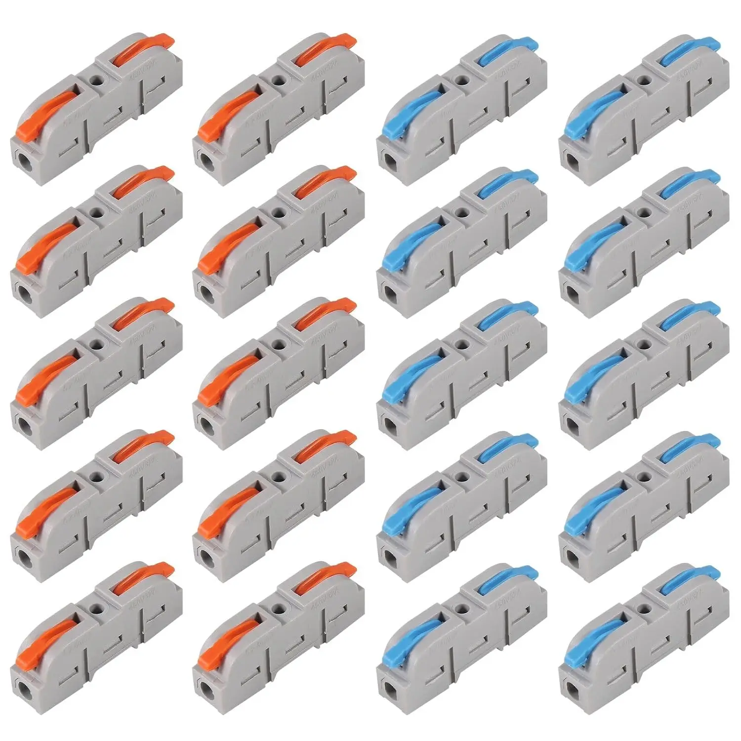 20/30/50PCS Lever Wire Connectors, 1 to 1 Inline Assemblable Wire Connector, Electrical Connectors Wire Terminals