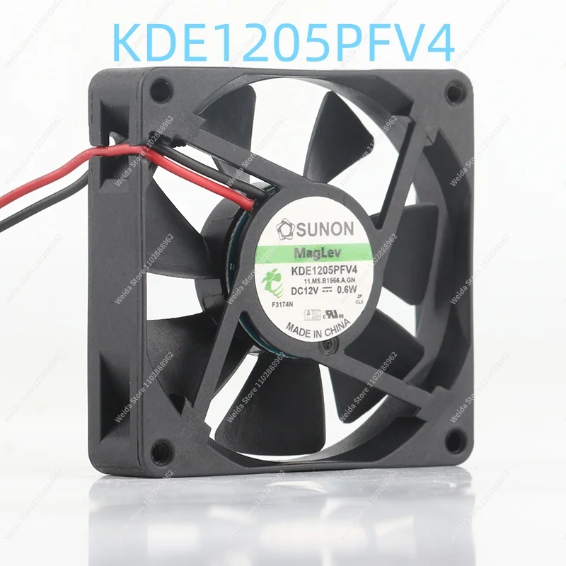 Original built-in SUNON KDE1205PFV4 5V 24V 48V DC 12V 0.6W 5CM 5010 Two-wire silent fan