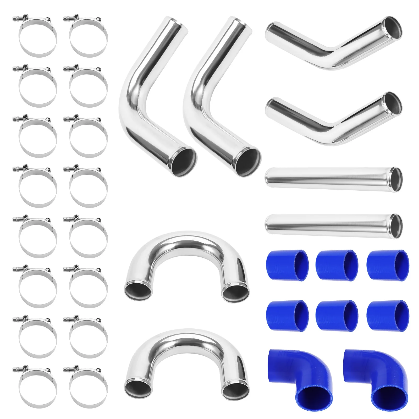 

Универсальный комплект трубок для интеркулера Turbo Boost 2,5 дюйма (64 мм) с хомутами для шлангов