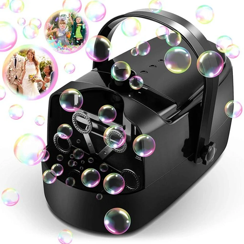 Bubble machine portable fully automatic support plug-in or battery or use mobile power bank  2 speed children's toy