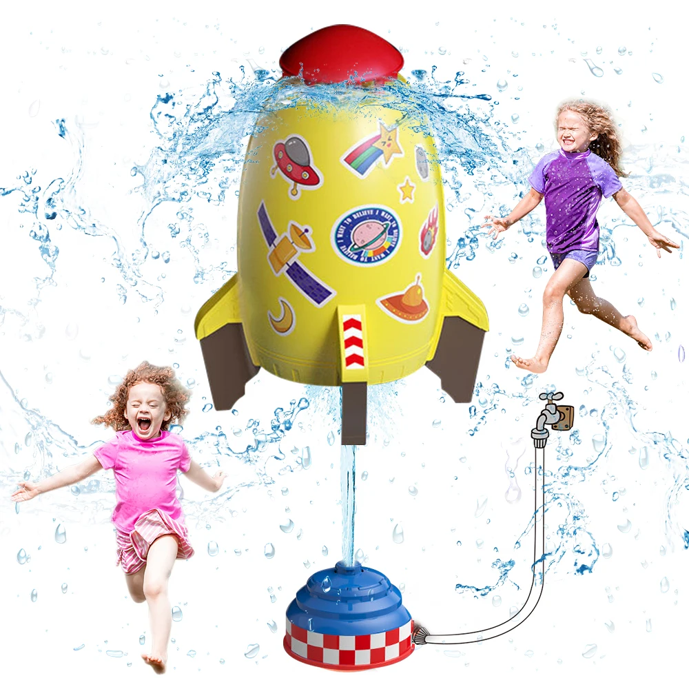 

New Sprinkler Rocket Launcher Water Toy with 5M Water Pipe Funny Water Pressure Spray Toys Outdoor Garden Lawn for Kids