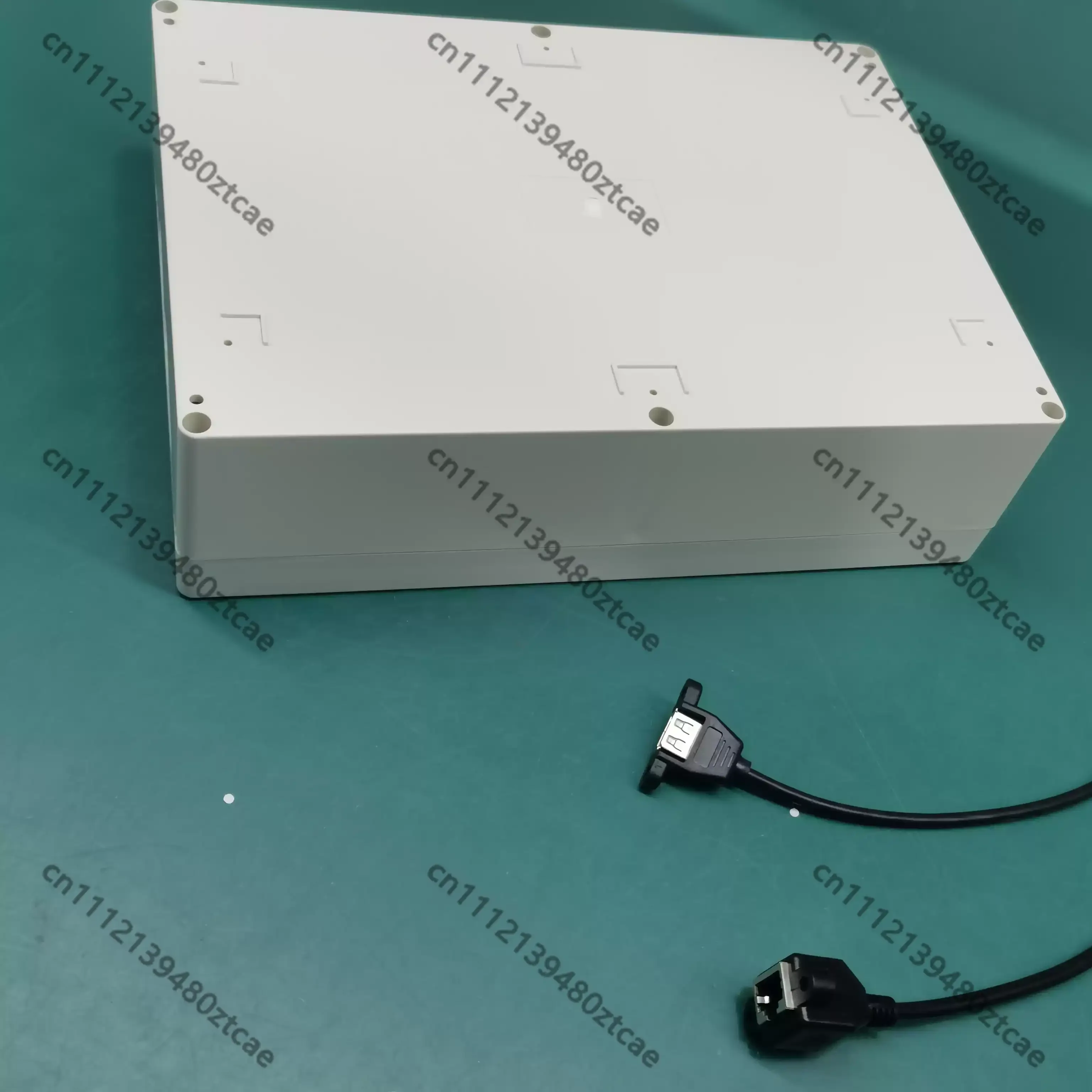 Custom Drilling Plastic Enclosure, Front Cutout for Display Screen, Side Round Holes USB Ethernet Port Cutouts Available