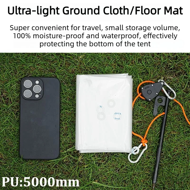 

Ultralight Tent Footprint 5000mm Waterproof Camping Ground Sheet PET Mat Portable Moisture Barrier for Hiking Camping Picnic
