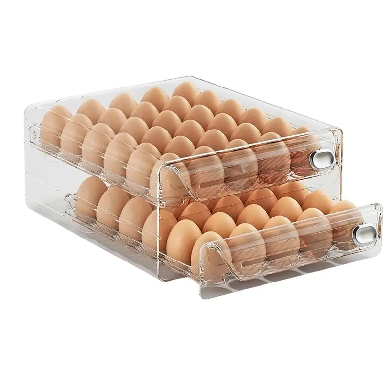 

Egg Storage Container Clear, Layers Egg Tray For Fridge, Stackable Egg Holder For Refrigerator, Egg Organizer-[Toolmr A83]