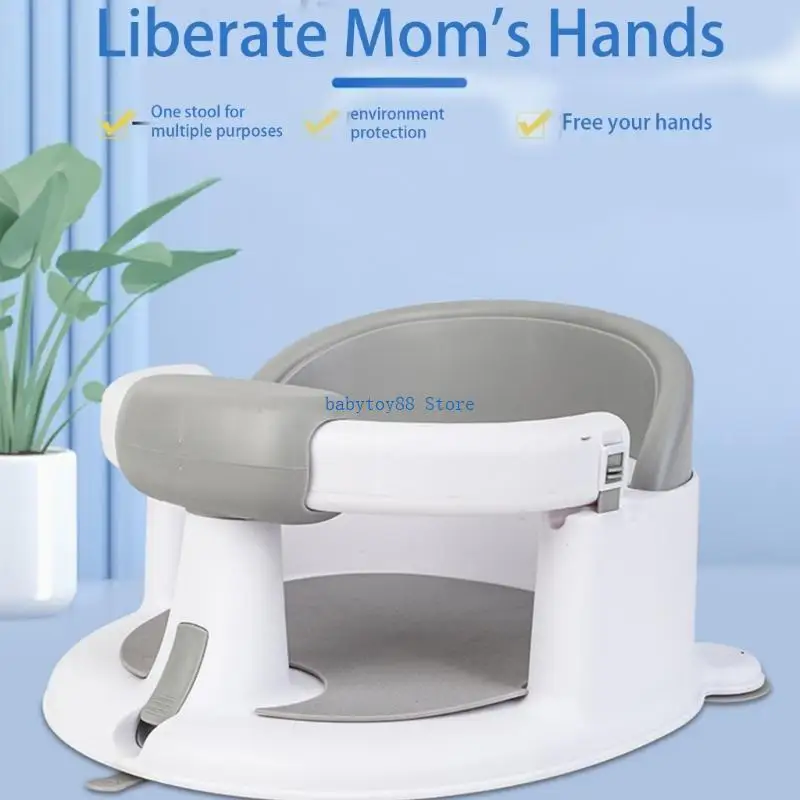 

Y4UD Comfortable Baby Shower Chair Nonslip Bathing Stool for 6 to 18 Month Boy Girls