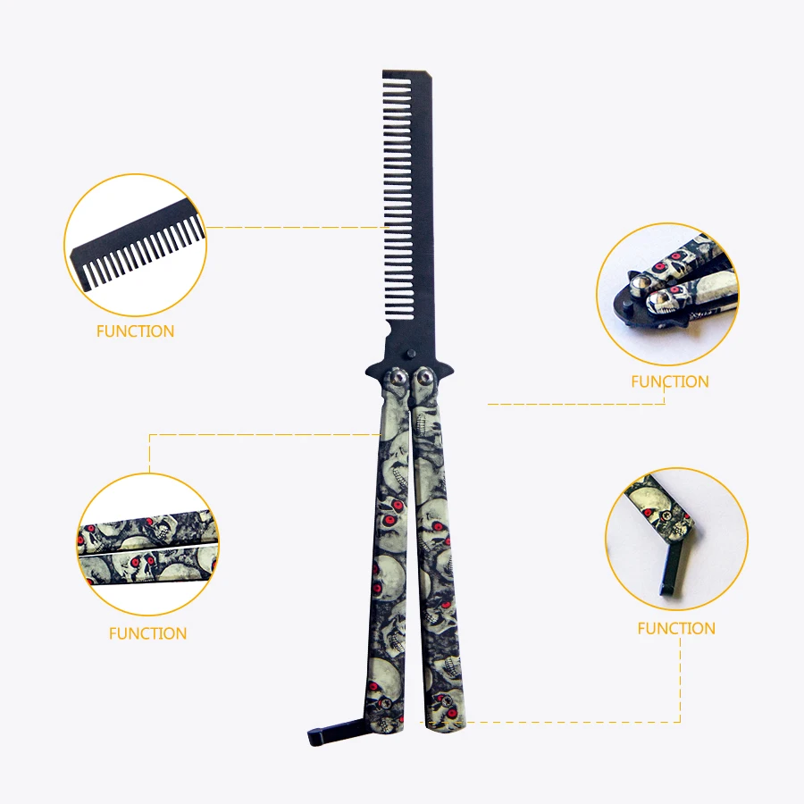 Comb butterfly knife toys, outdoor multi-functional defense tools, gifts to boyfriend husband, CS GO Cosplay sword props