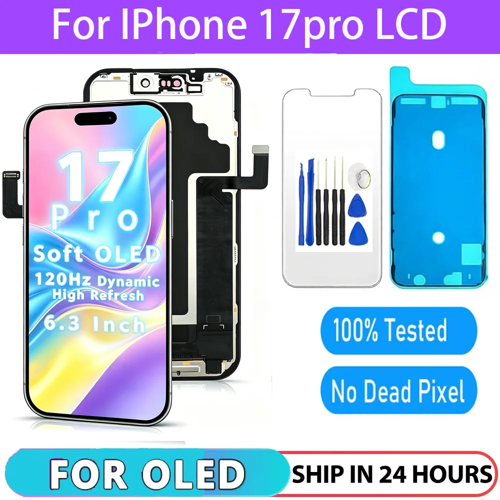SOFT OLED Pantalla For IPhone 17pro LCD Display Touch Screen Digitizer Assembly For IPhone 17pro LCD Replacement With 3D Touch