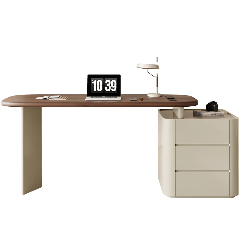 

Высококлассный стол для каллиграфии в офисном здании, стол из цельного дерева в кремовом стиле, гостиная, кабинет, светлая роскошь