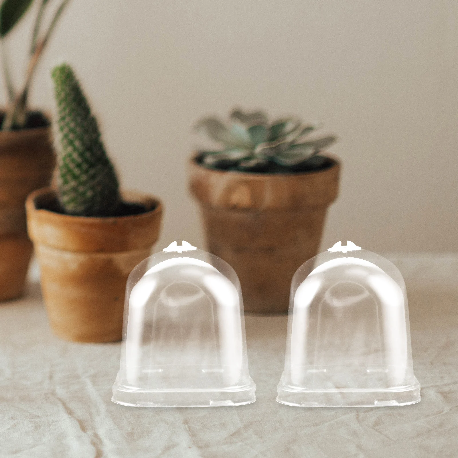

8pcs Lightweight Plastic Planter Cover Humidity Dome for Greenhouse Seedling Protection Outdoor Gardening Tool