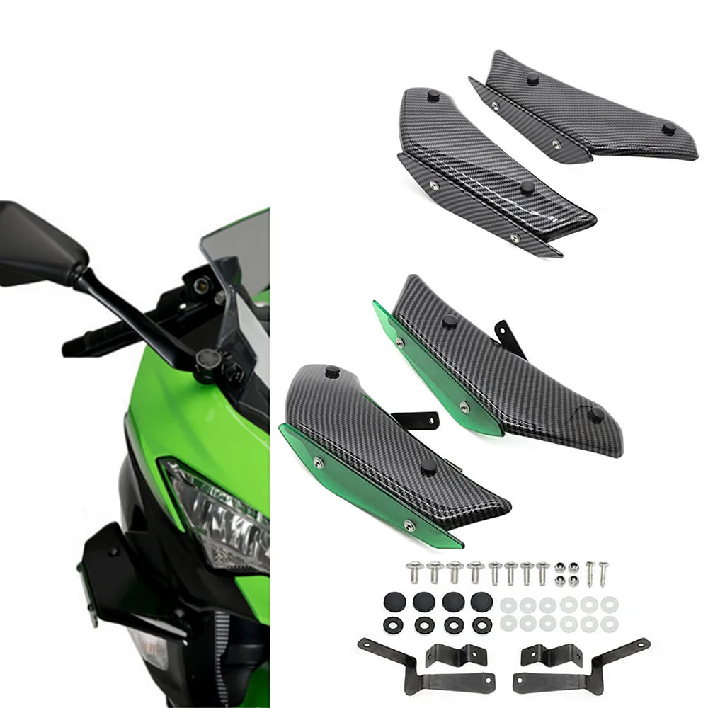 

For KAWASAKI NINJA ZX-10R ZX10R 2011 2012 2013 2014 2015 2016 2017 2018 2019 2020 Front Spoiler Winglets Downforce Fairing Kit